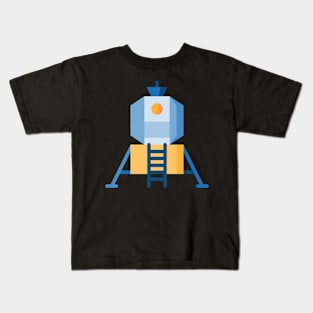 space ship satellite icon sticker Kids T-Shirt